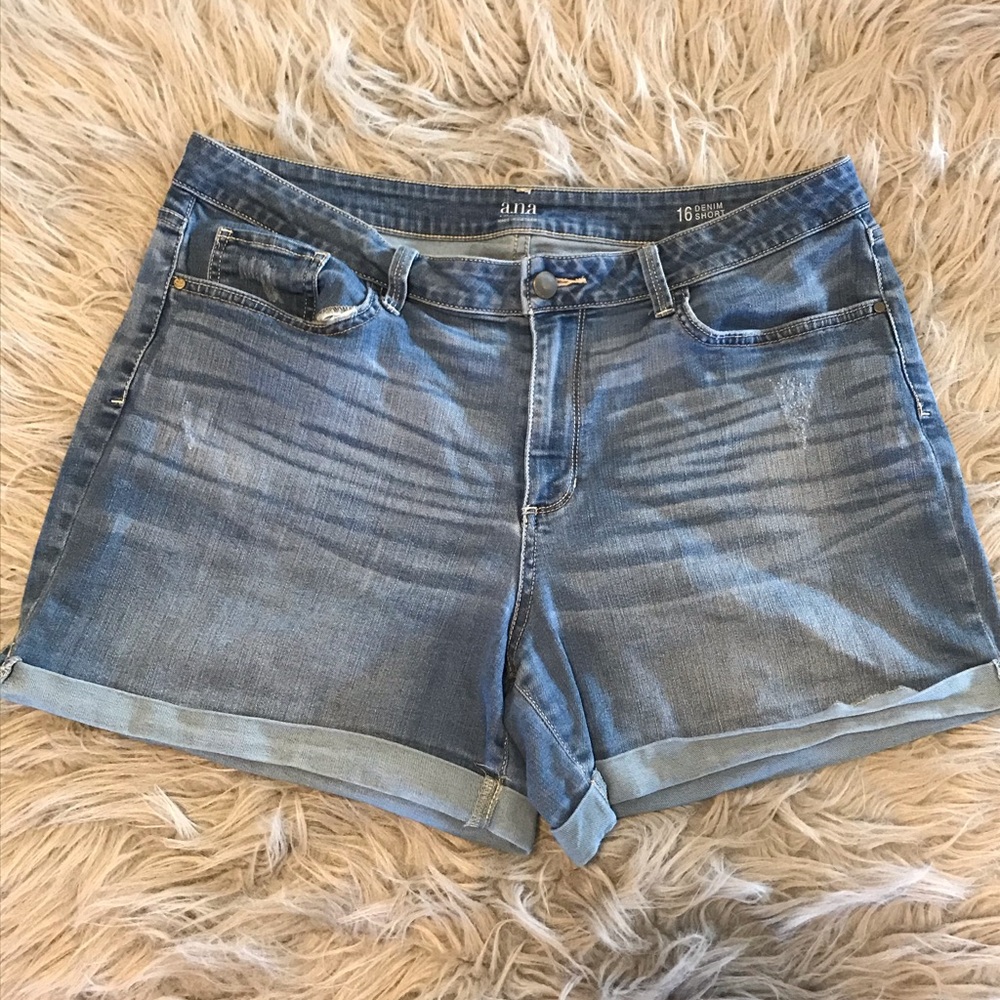 High Waisted Distressed Denim Shorts